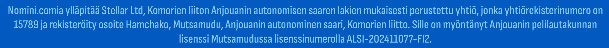 Nomini Casino Turvallisuus ja lisenssi