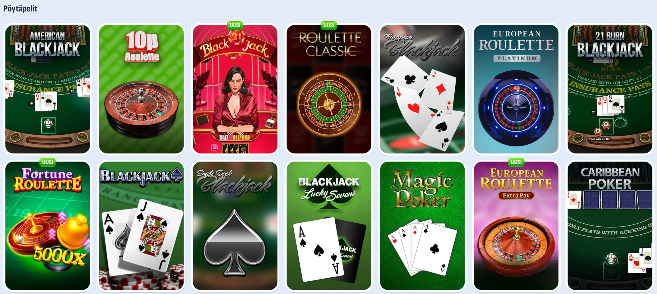 Nomini Casino Pöytäpelit